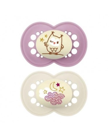 MAM Original Night 2 pack, Size 3 (16-36 months), Symmetric - Silicone