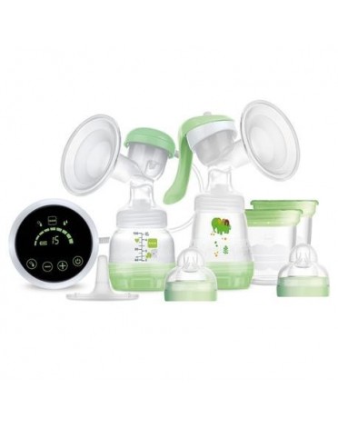 MAM, 2-in-1 Breast pump, Electric and manual, Transparent