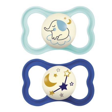 MAM Air Night 2 pack, Size 2 (6-16 months), Symmetric/Silicone