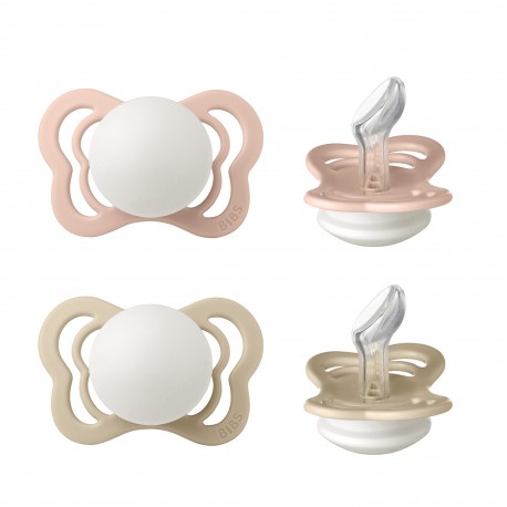BIBS Couture Night Glow - 2 pack,  Size 1 (0-6m), Orthodontic - Silicone