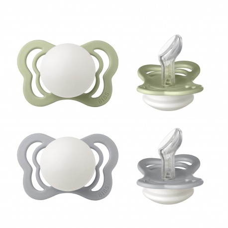 BIBS Couture Night Glow - 2 pack,  Size 1 (0-6m), Orthodontic - Silicone