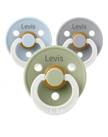 BIBS Colour Night,  Size 3 (18+ m), Round - Latex, Personalised dummies