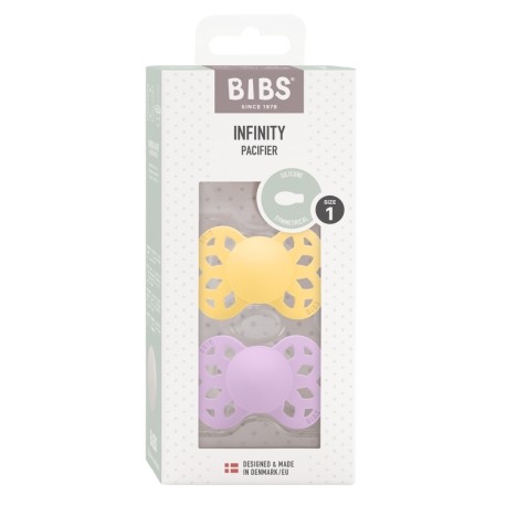 BIBS Infinity 2-pack,  Size 1 (0-6 m), Symmetrical - Silicone