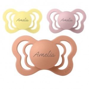 Bibs Couture, Size 2 (6+ m), Orthodontic - Silicone, Personalised dummies