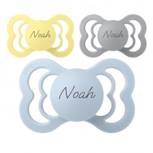 BIBS Supreme, Size 2 (6+ m), Symmetric - Silicone, Personalised dummies