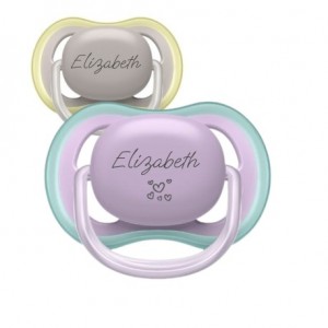 PHILIPS AVENT Ultra Air, Size 2 (6-18 m), Symmetrical - Silicone, Personalised dummies