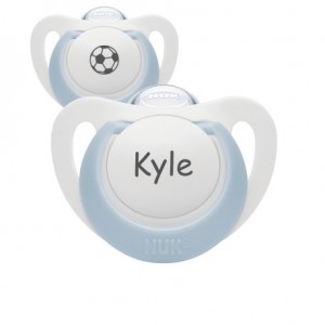 NUK Star,  Size 0 ( 0-2 months), Anatomical - Silicone, Pacifier with name