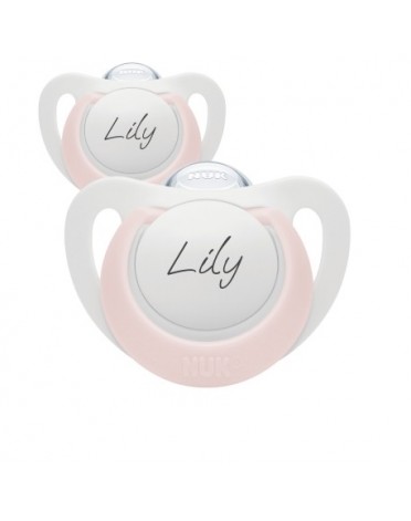 NUK Star,  Size 1 (0-6 months), Anatomical - Silicone, Pacifier with name