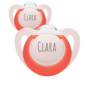 NUK Star,  Size 3 (18-36 months), Anatomical - Silicone, Pacifier with name