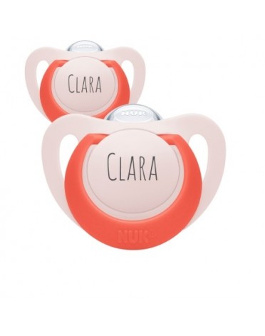 NUK Star,  Size 3 (18-36 months), Anatomical - Silicone, Pacifier with name