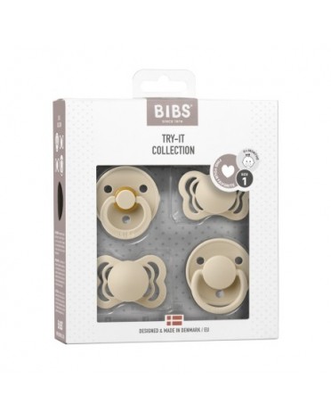 Bibs Try-it-collection, Size 1 (0-6m.), Ivory