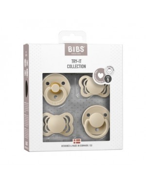 Bibs Try-it-collection, Size 1 (0-6m.), Ivory