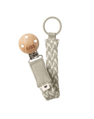 BIBS Paci Braid,  Dummy clip, Sand / Ivory