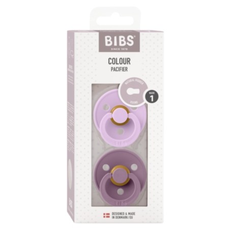 BIBS Colour - 2 pack,  Size 1 (0-6 m), Round - Latex