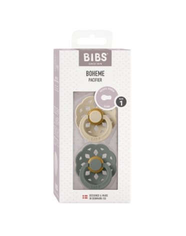 BIBS Boheme - 2 pack,  Size 1 (0-6 months), Round - Latex,
