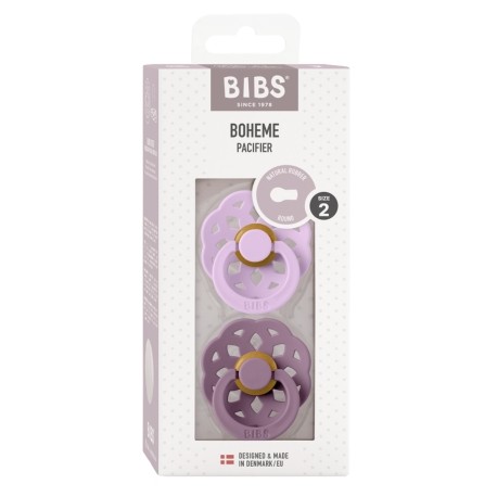 BIBS Boheme - 2 pack, Size 2 (6+ months), Round - Latex,