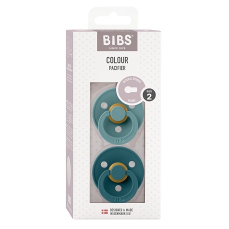 BIBS Colour - 2 pack, Size 2 (6+ m.), Round - Latex
