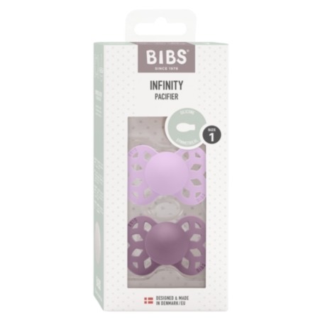 BIBS Infinity 2-pack,  Size 1 (0-6 m), Symmetrical - Silicone