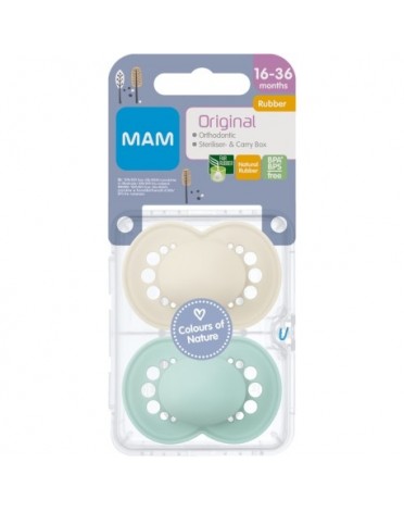 MAM Original 2 pack, Size 3 (16-36 months), Symmetric - Latex