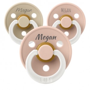 BIBS Colour Night, Size 1 (0-6 m), Symmetrical - Latex, Personalised dummies