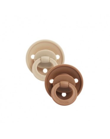 Elodie, Pacifier 3+ months, Latex, Pure Khaki, Round - Latex
