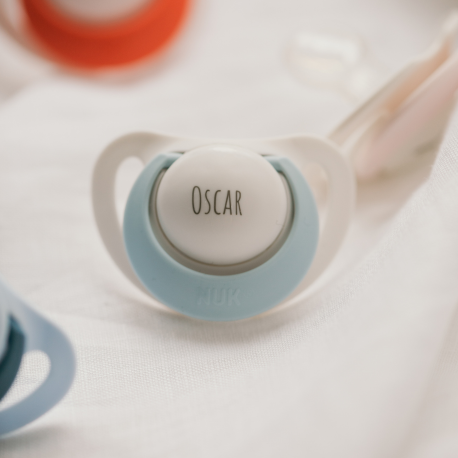 NUK Star,  Size 1 (0-6 months), Anatomical - Silicone, Pacifier with name