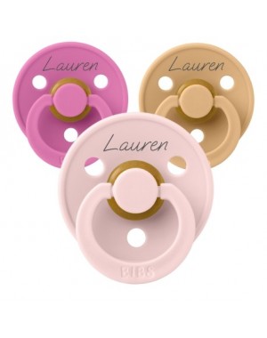 BIBS Colour, Size 1 (0-6 m), Round - Latex, Personalised dummies