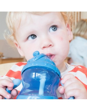 Nüby, Flip-it cup with double handle, 12+ months, Blue