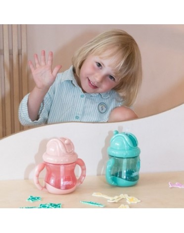 Nüby, Flip-it cup with double handle, 12+ months, Green