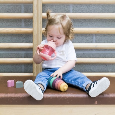 Nüby, Flip-it cup with double handle, 12+ months, Pink