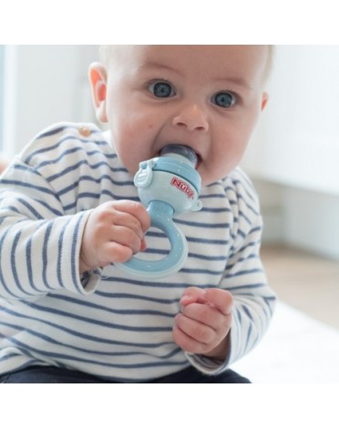 Nüby, Silicone nipple for feeding, 6 months, Blue
