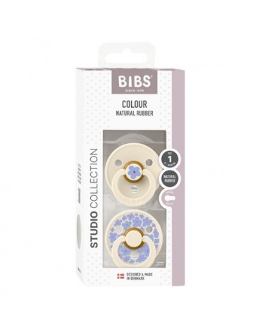 BIBS Studio Line - 2 pack,  Size 1 (0-6 m), Round - Latex