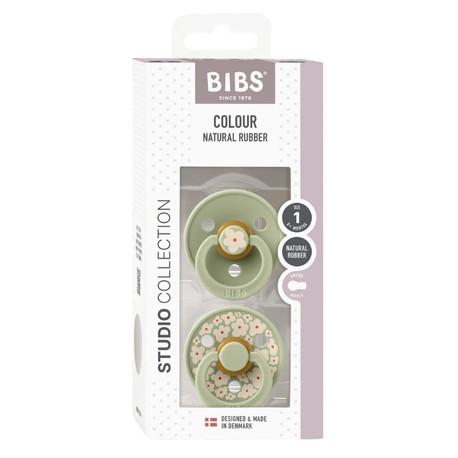 BIBS Studio Line - 2 pack,  Size 1 (0-6 m), Round - Latex