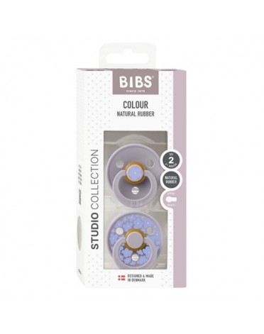 BIBS Studio Line - 2 pack,  Size 2 (6+ m), Round - Latex