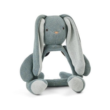 SMALLSTUFF, Activity bunny with mirror, Soft blue and green SMALLSTUFF, Activity bunny with mirror, Soft blue and green