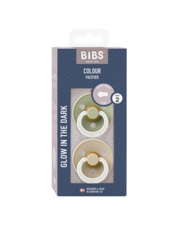 BIBS Colour Night - 2 pack,  Size 2 (6+ m.),  Round - Latex