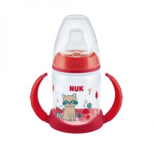 NUK First Choice Learner Bottle, 150 ml, Racoon