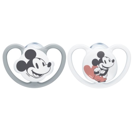 NUK Space Disney,  Size 1 (0-6m), Anatomical - Silicone, 2-pack