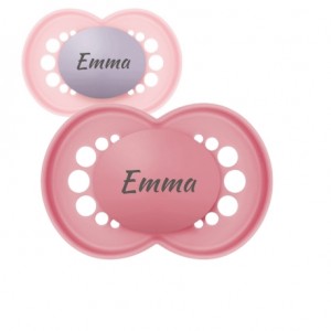 MAM Original, Size 2 (6-16m), Symmetrical - Silicone, Personalised dummies