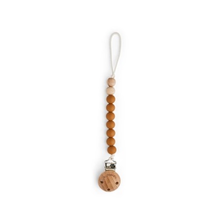Byhappyme, Dummy chain with clip, Silkone and wooden beads, 2 pack Byhappyme, Dummy chain with clip, Silkone and wooden beads, 2 pack