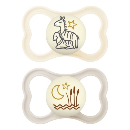 MAM Air Night 2 pack, Size 2 (6-16 months), Symmetric/Silicone